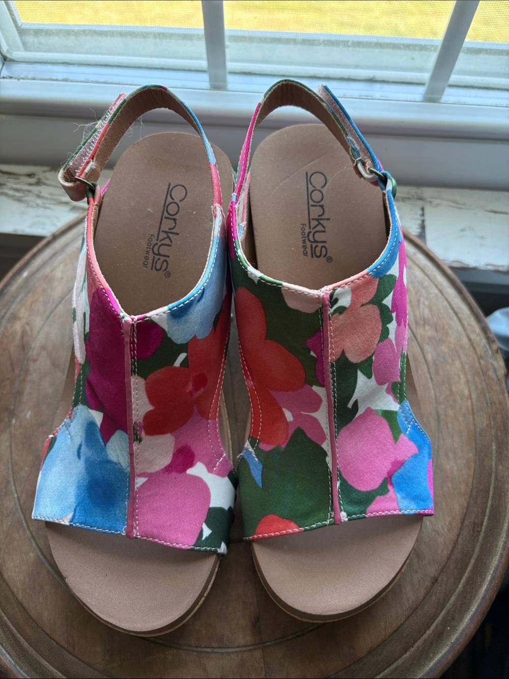 Corkys Multicolor Carley Floral Slingback Mules Size 7